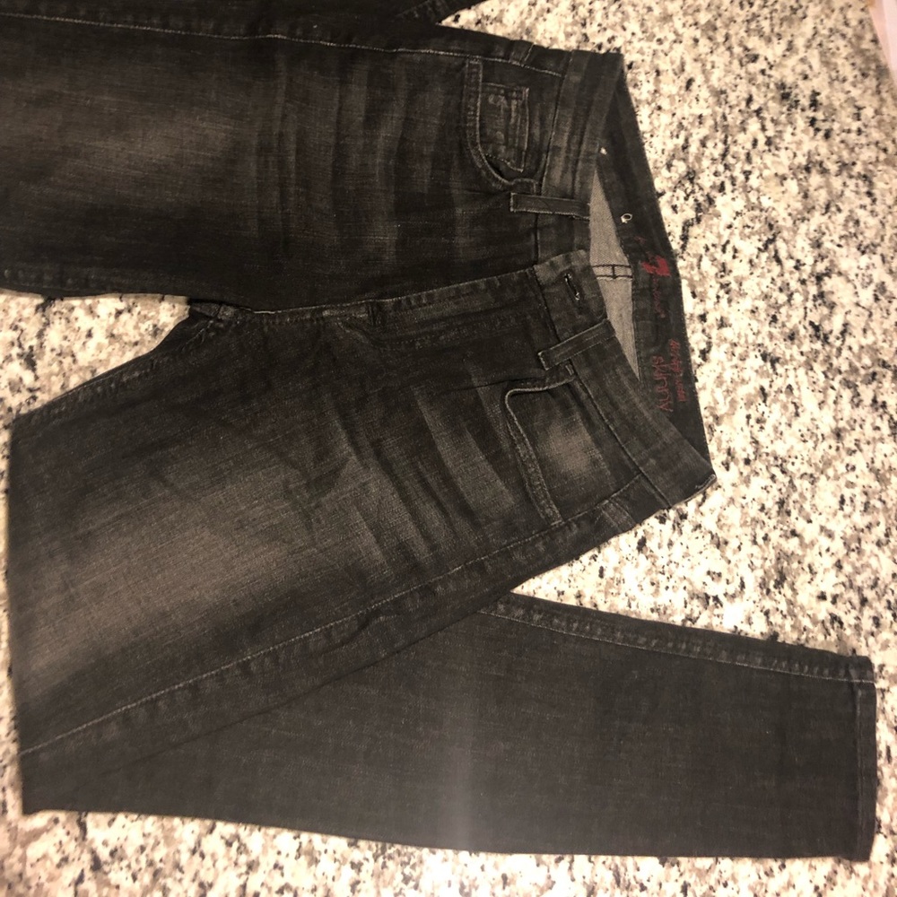 Size 25 black/grey jeans 7 for all of Mankind